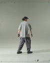 S24  / 03 —  T-01  Irregular Polygon Visor T-shirt  (Seal Grey)