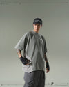 S24  / 03 —  T-01  Irregular Polygon Visor T-shirt  (Seal Grey)