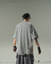 S24  / 03 —  T-01  Irregular Polygon Visor T-shirt  (Seal Grey)