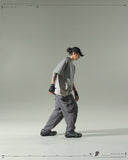 S24  / 03 —  T-01  Irregular Polygon Visor T-shirt  (Seal Grey)