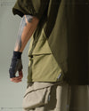 S24  / 03 —  T-01  Irregular Polygon Visor T-shirt  (Golden Brown)