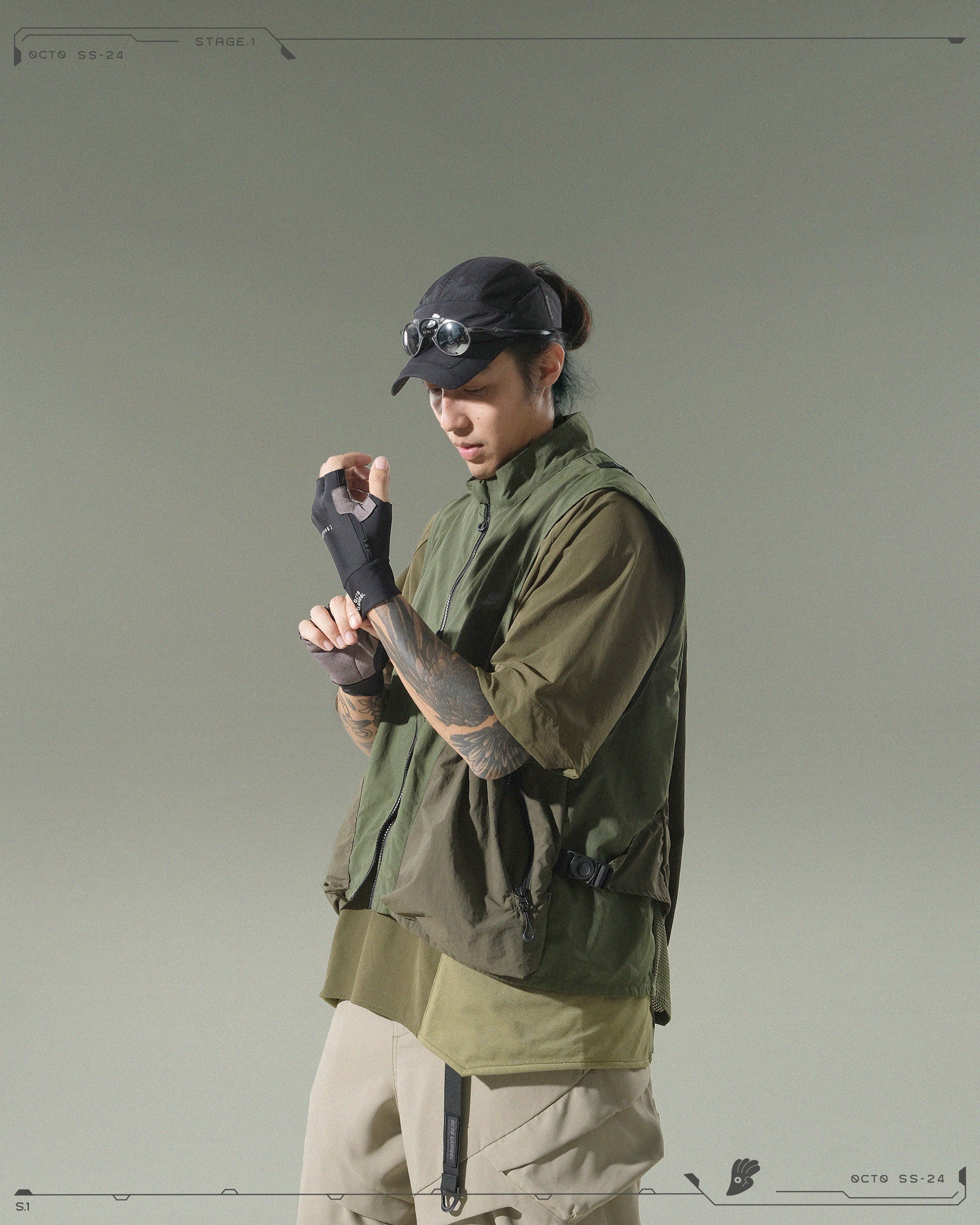 S24  / 05 —  O-01 Trapezoidal Solid Dismantle Vest  (Green)