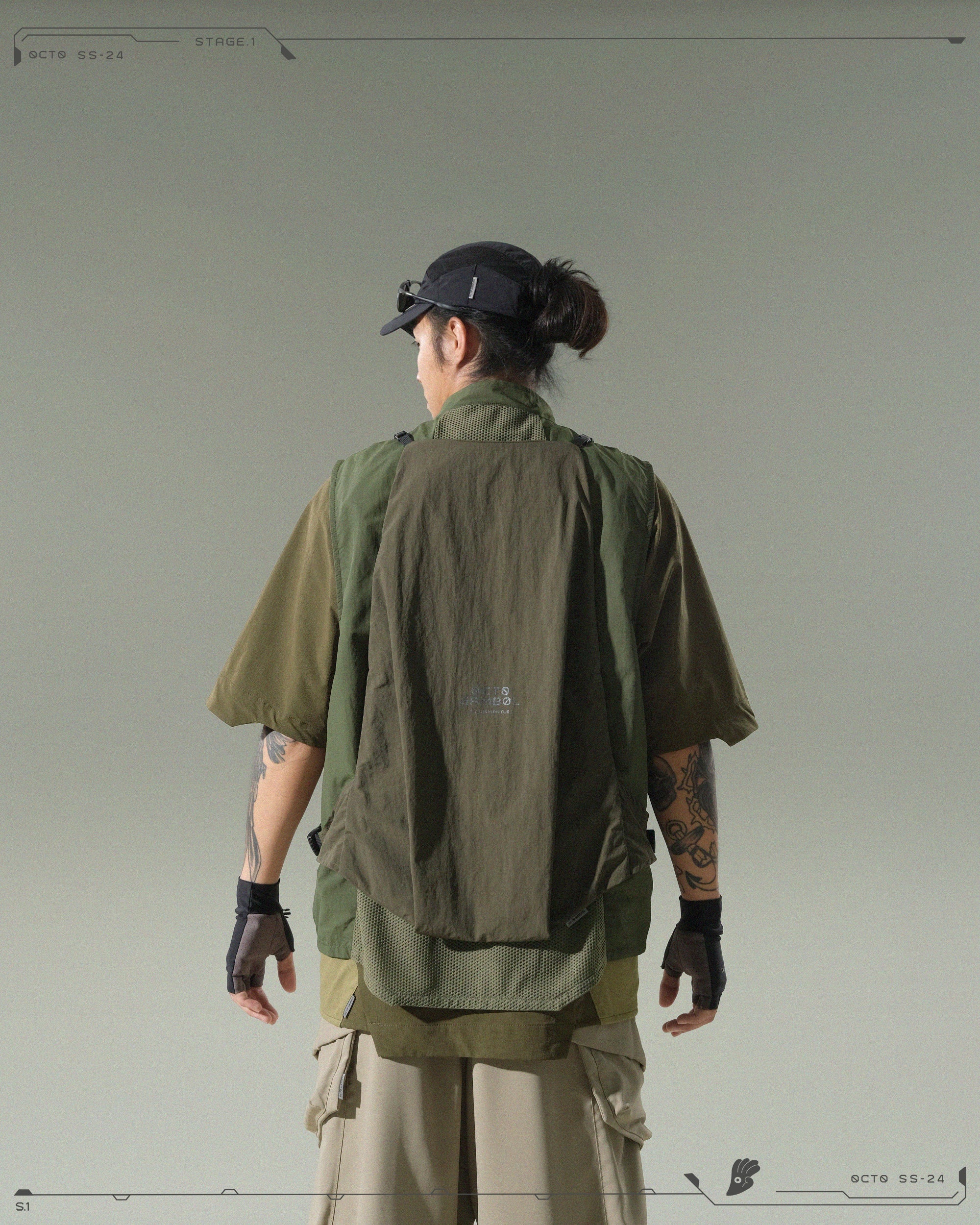 S24  / 05 —  O-01 Trapezoidal Solid Dismantle Vest  (Green)