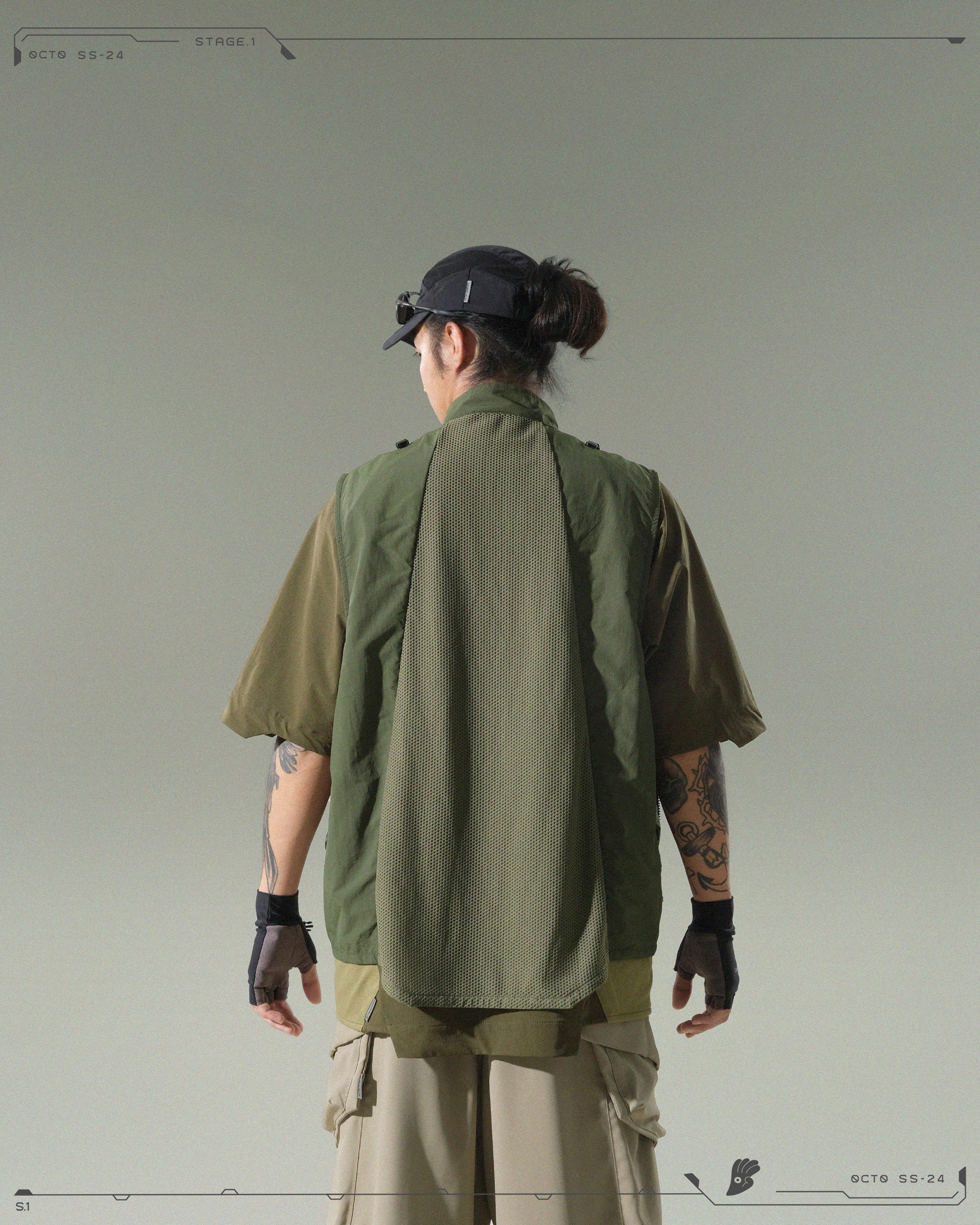 S24  / 05 —  O-01 Trapezoidal Solid Dismantle Vest  (Green)