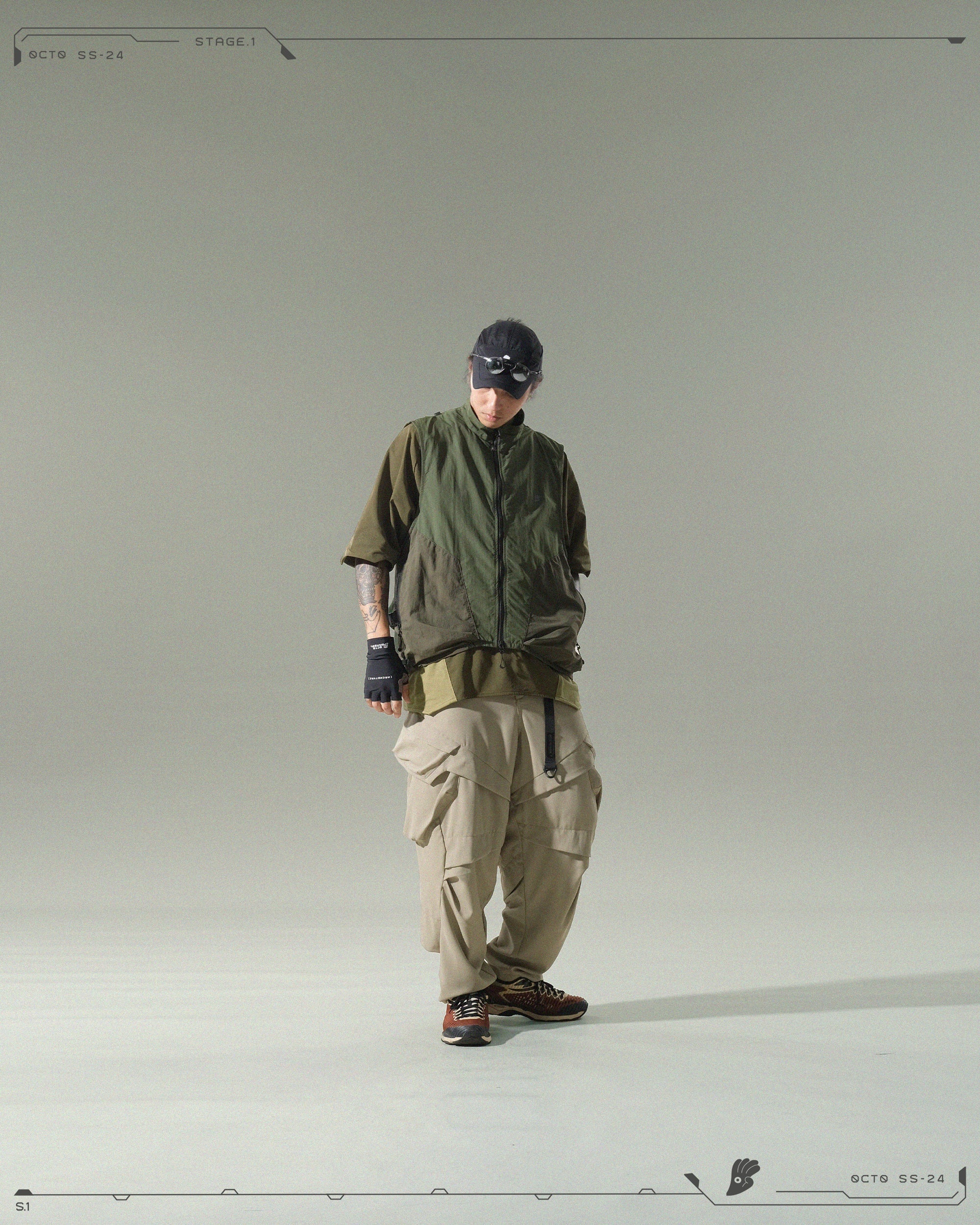S24  / 05 —  O-01 Trapezoidal Solid Dismantle Vest  (Green)