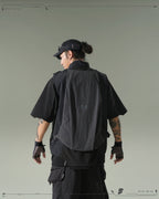 S24  / 05 —  O-01  Trapezoidal Solid Dismantle Vest  (Black)