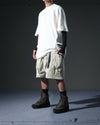 S24 / 07 — S-02  Hollow Tornado Shorts  (Pewter Green)