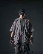 S24  / 08 —  O-02  Double Splicing Tornado Kimono (Steel Grey)