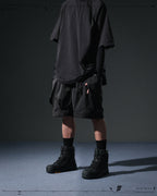 S24 / 07 — S-02  Hollow Tornado Shorts  (Black)