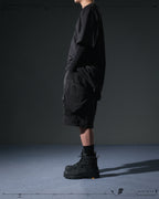 S24 / 07 — S-02  Hollow Tornado Shorts  (Black)
