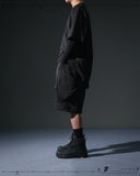 S24 / 07 — S-02  Hollow Tornado Shorts  (Black)