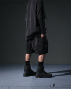 S24 / 07 — S-02  Hollow Tornado Shorts  (Black)