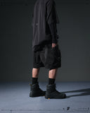 S24 / 07 — S-02  Hollow Tornado Shorts  (Black)