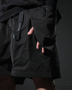 S24 / 07 — S-02  Hollow Tornado Shorts  (Black)