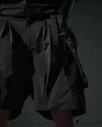 S24 / 07 — S-02  Hollow Tornado Shorts  (Black)