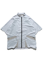 S24  / 09 —  ST-02  Stand Collar Tornado Zip Shirt  (Slate Grey)