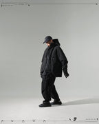 AW23 / 08 —J23-028  Radial Visor Windbreaker (Black)