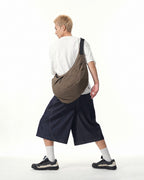 S26-C2-B / Offset Void Crescent Bag (Brown)