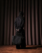 A26-SD1-B  / Curved Panel Tote Bag (Black)