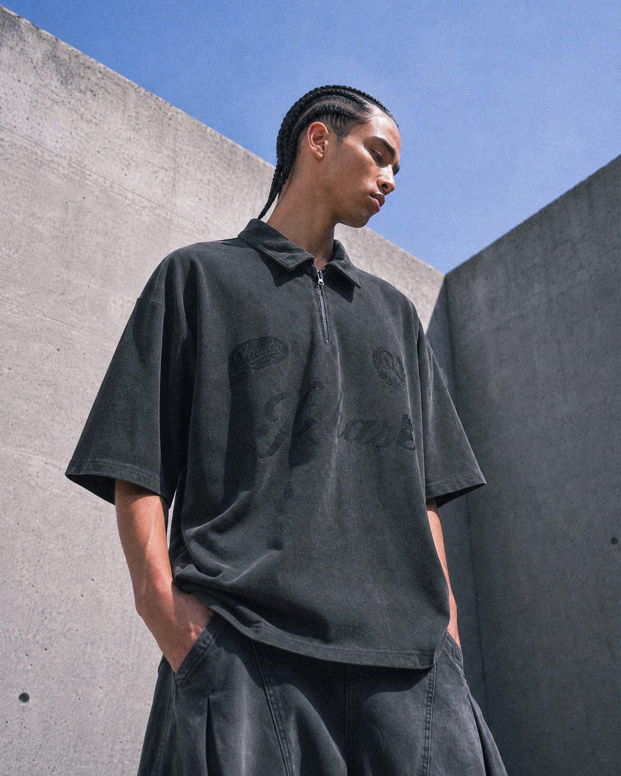 S26-OS-T2 / OCTO X Sense PHASE Zip Polo (Black)
