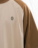 S24  / C-04-T   Dual Stitching Oversized T-shirt  (Brown)