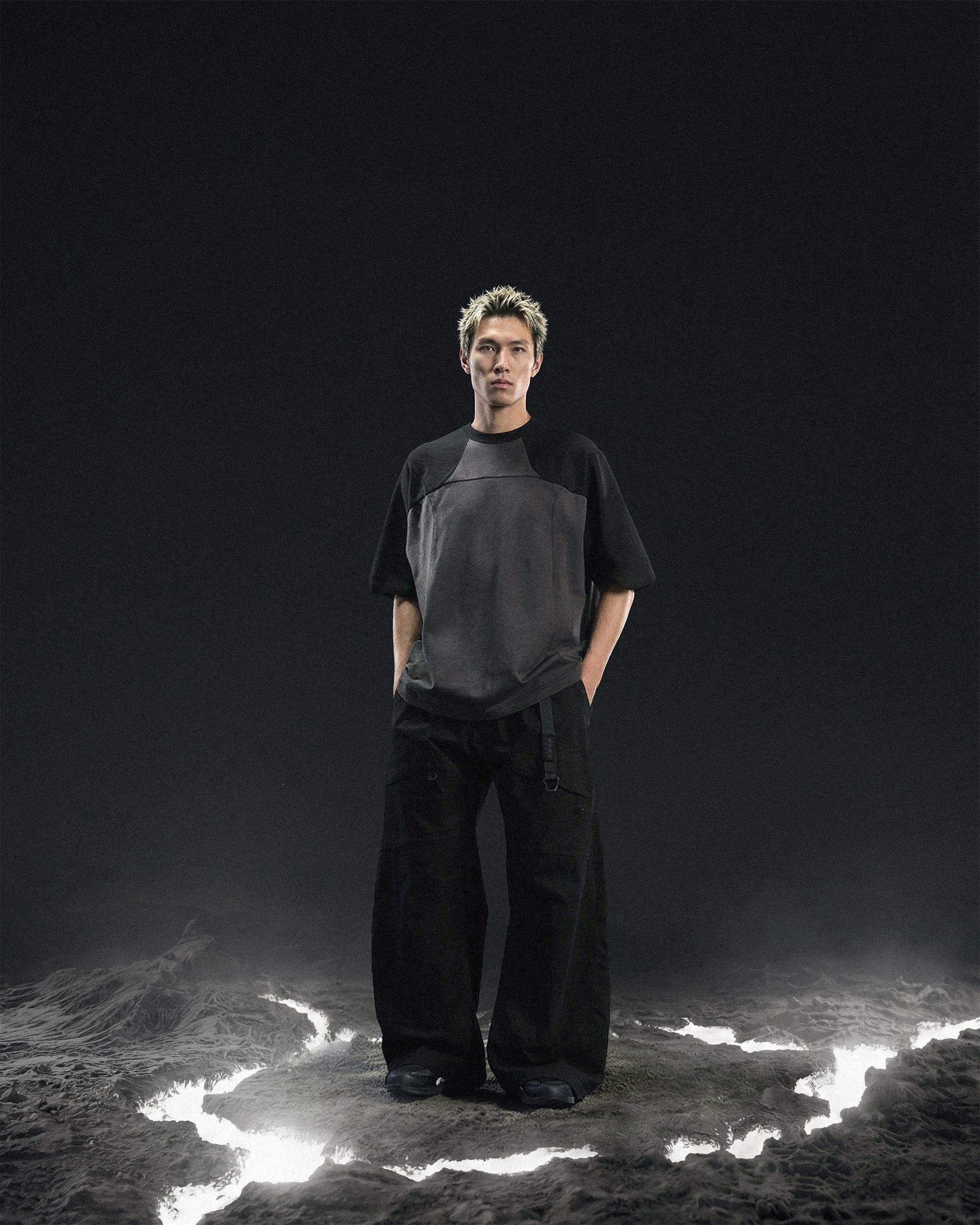 S26-PR-P1/ Light Twill Utility Pants (Black)