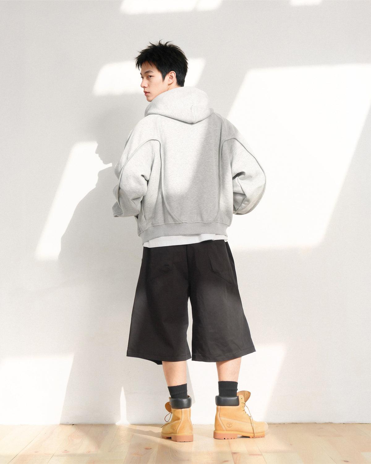 A26-PR-Z / Arc Seam Zip Hoodie (L-Grey)