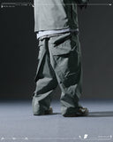 AW23 / 07 —  P23-132  Reverse V-Shape Visor Camber cone Pants  (Sage Green)