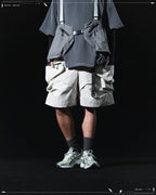 SS23 / 11 —  S23-068 Hollow Pocket Shorts (Ivory White)