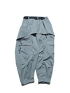 AW23 / 02 —  P23-130 Trapezoidal V-Shape Visor Arc Wide Pants  (Slate Grey)