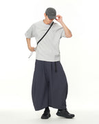 S26-PR-P2 / Light Grid Barrel Pants (N-Grey)