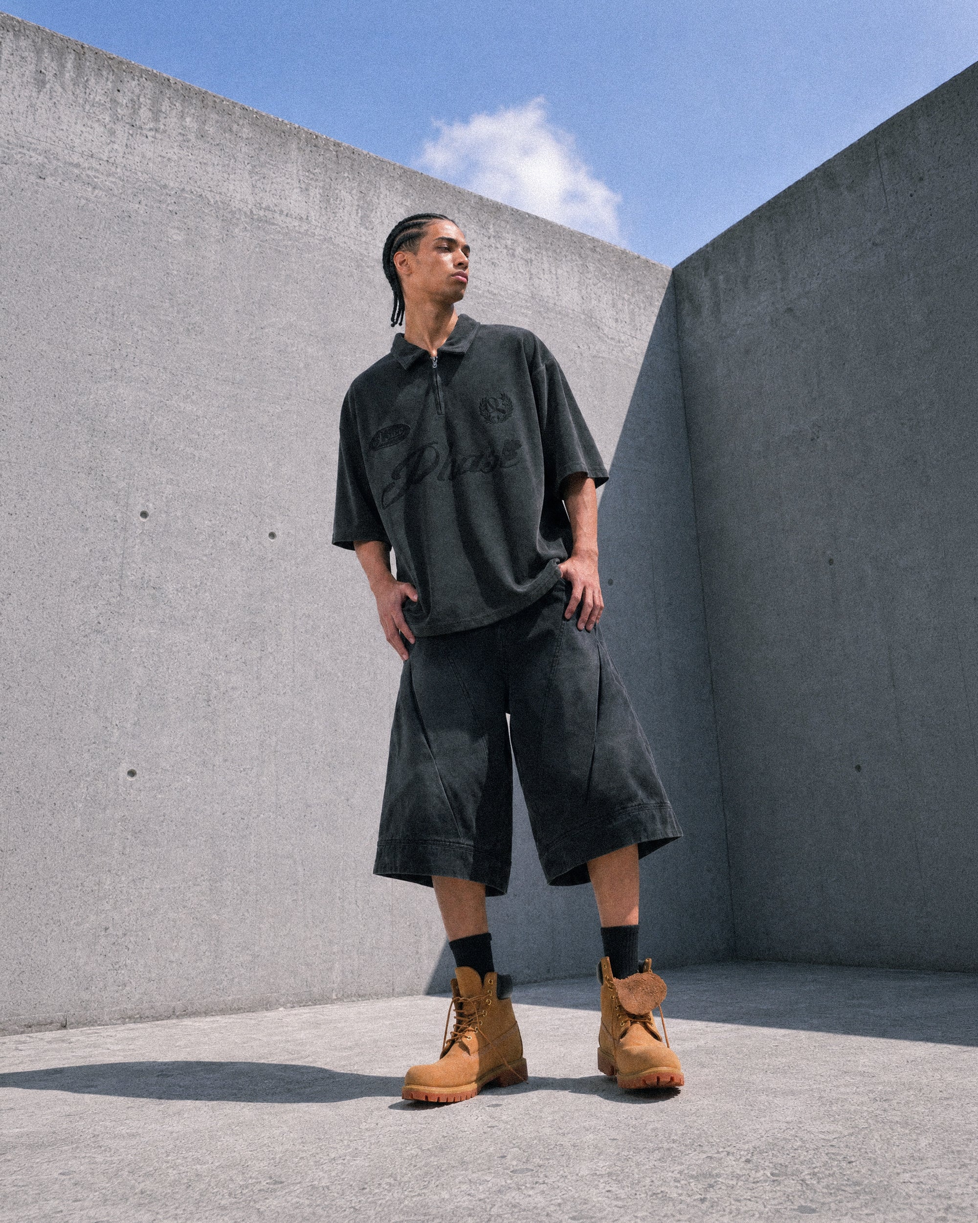 S26-OS-T2 / OCTO X Sense PHASE Zip Polo (Black)