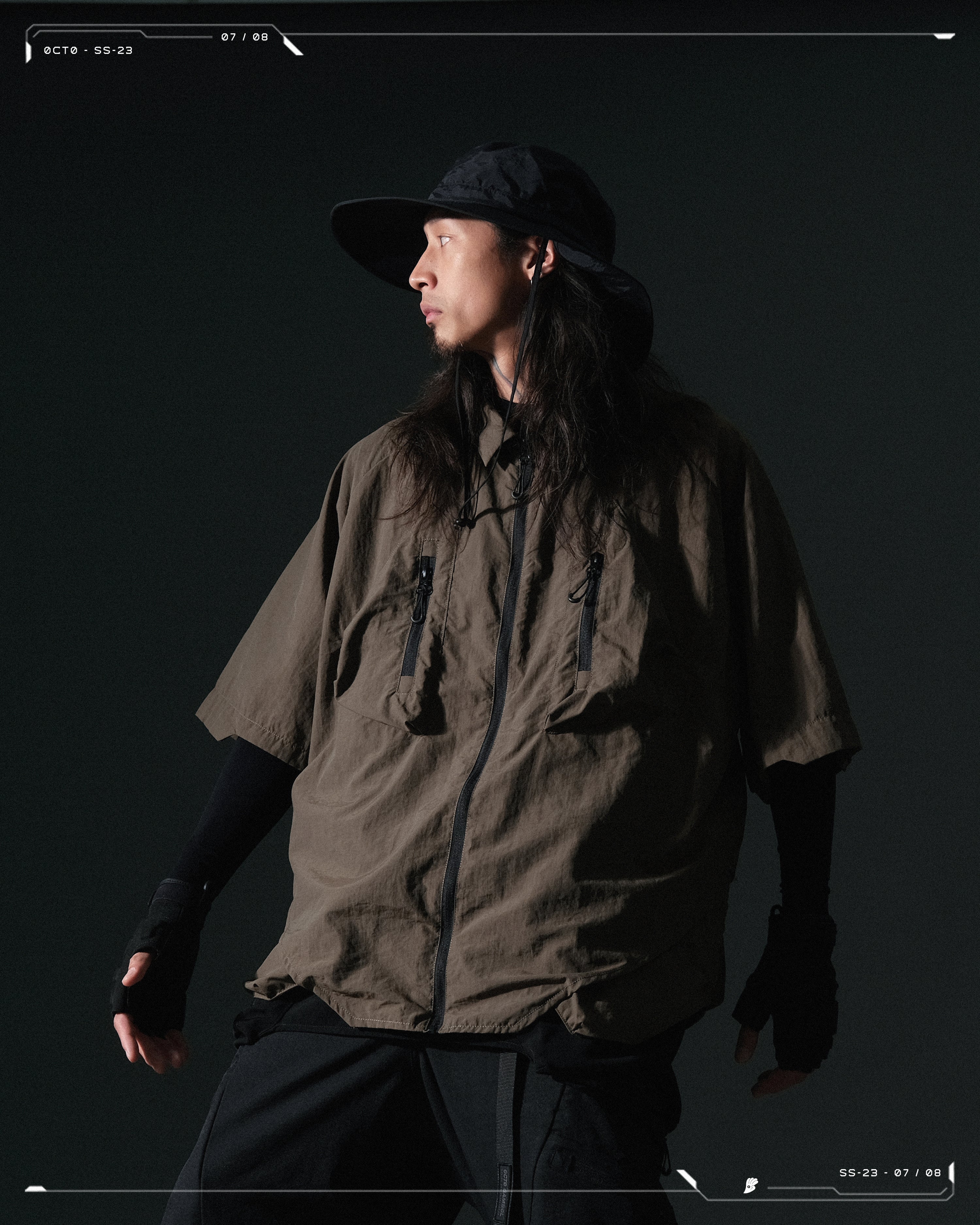 SS23 / 07 — T23-070 2 in 1 Vest Shirt (Brown)