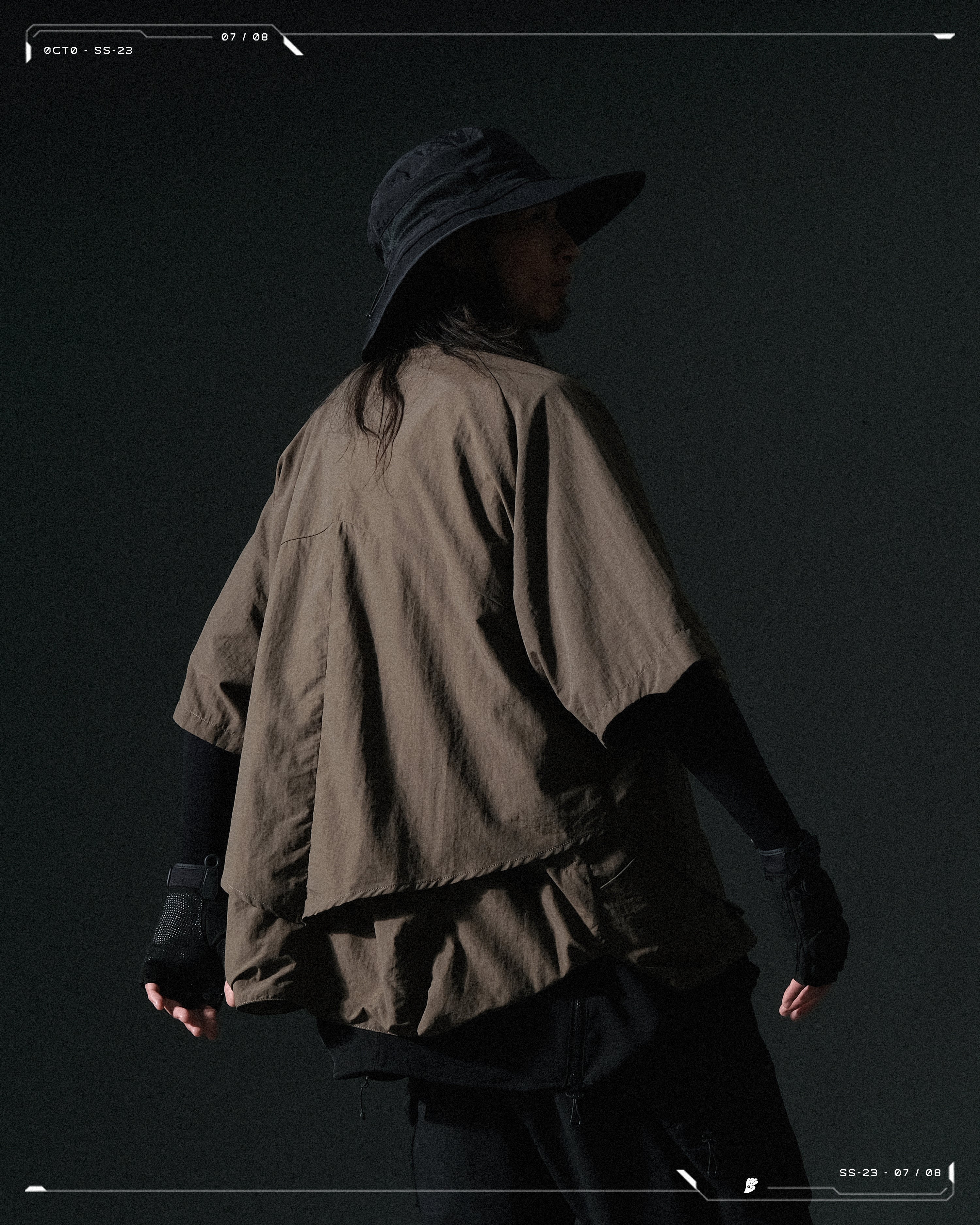 SS23 / 07 — T23-070 2 in 1 Vest Shirt (Brown)