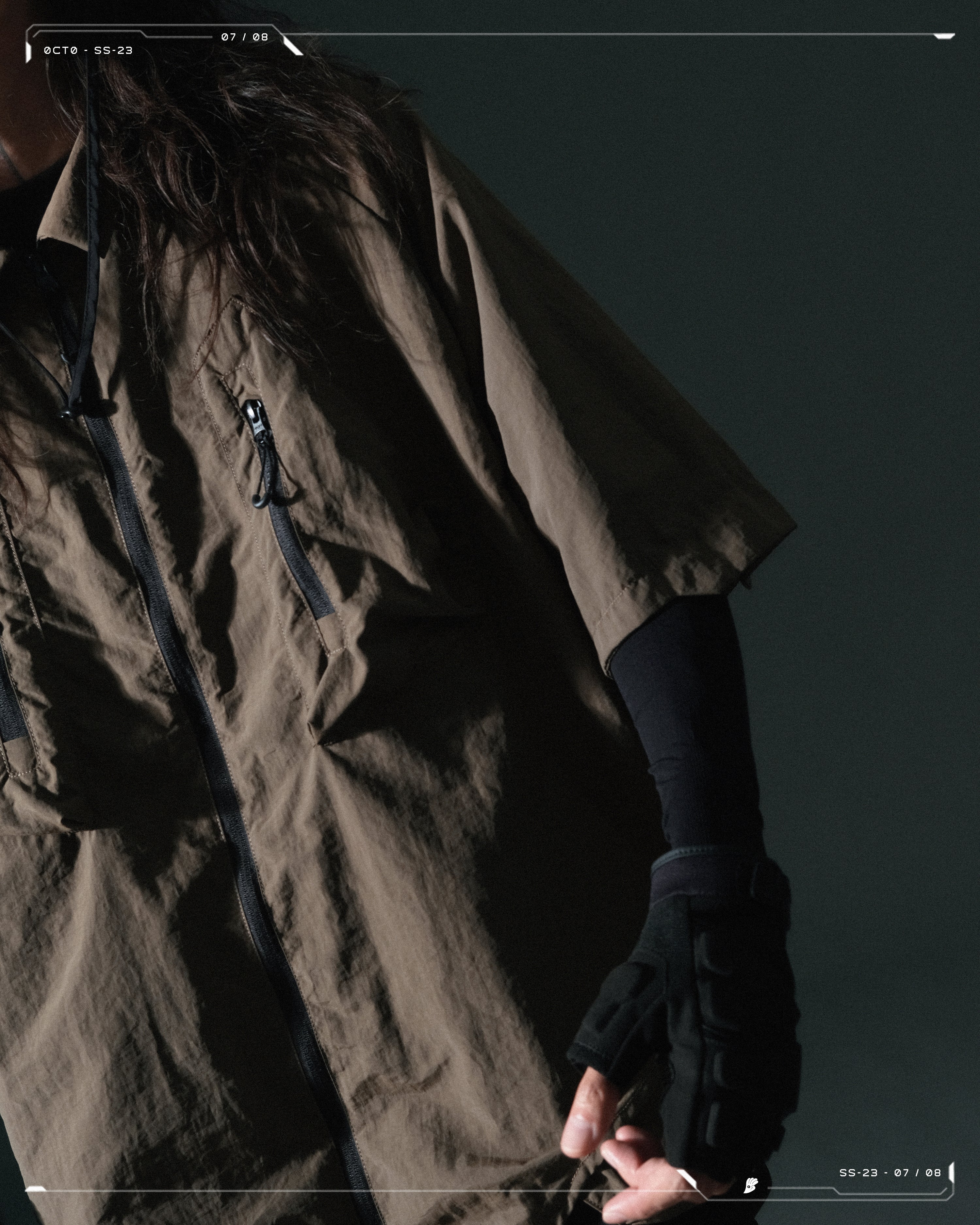 SS23 / 07 — T23-070 2 in 1 Vest Shirt (Brown)