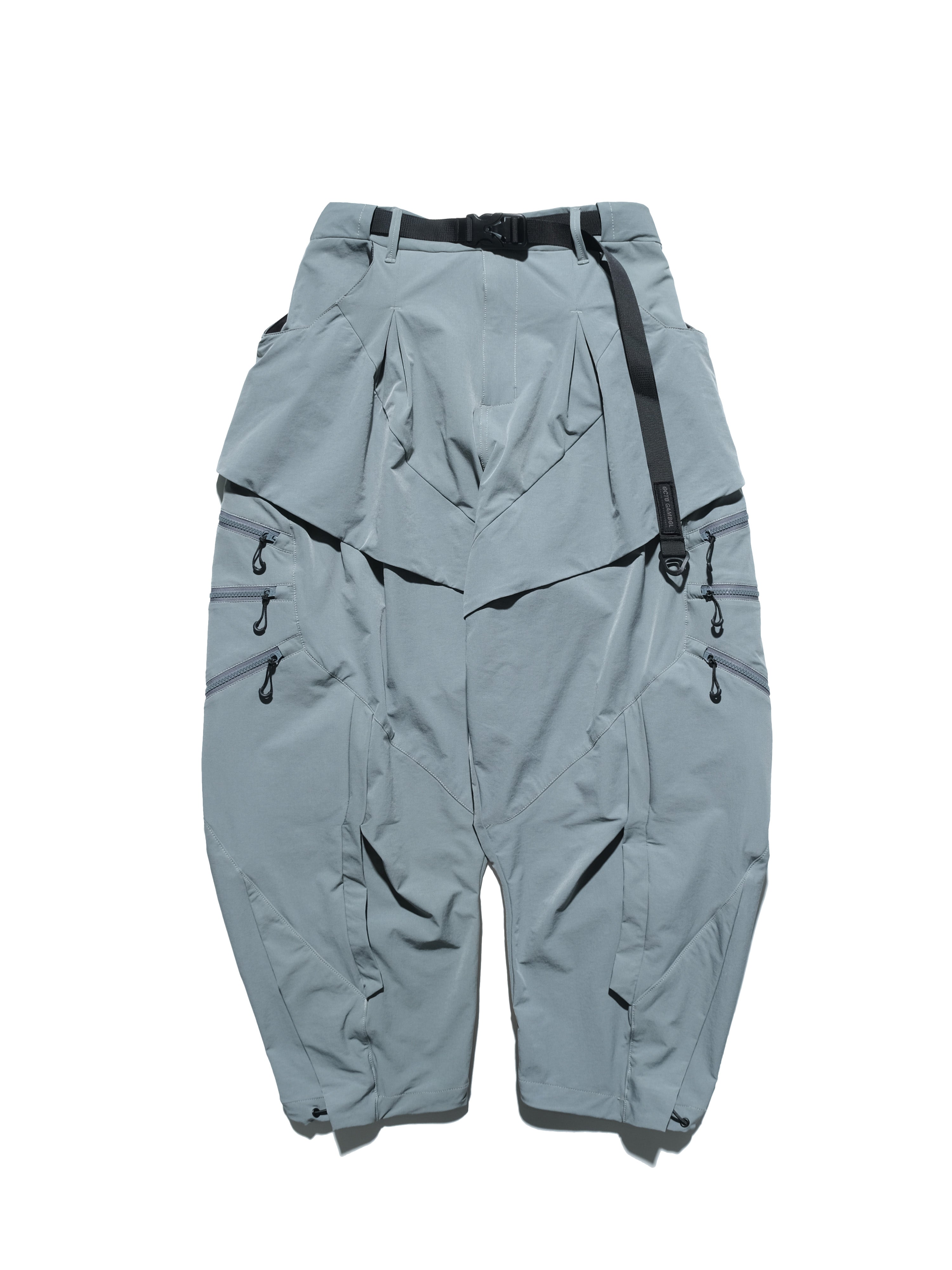 AW23 / 02 —  P23-130 Trapezoidal V-Shape Visor Arc Wide Pants  (Slate Grey)