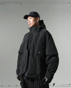 AW23 / 08 —J23-028  Radial Visor Windbreaker (Black)
