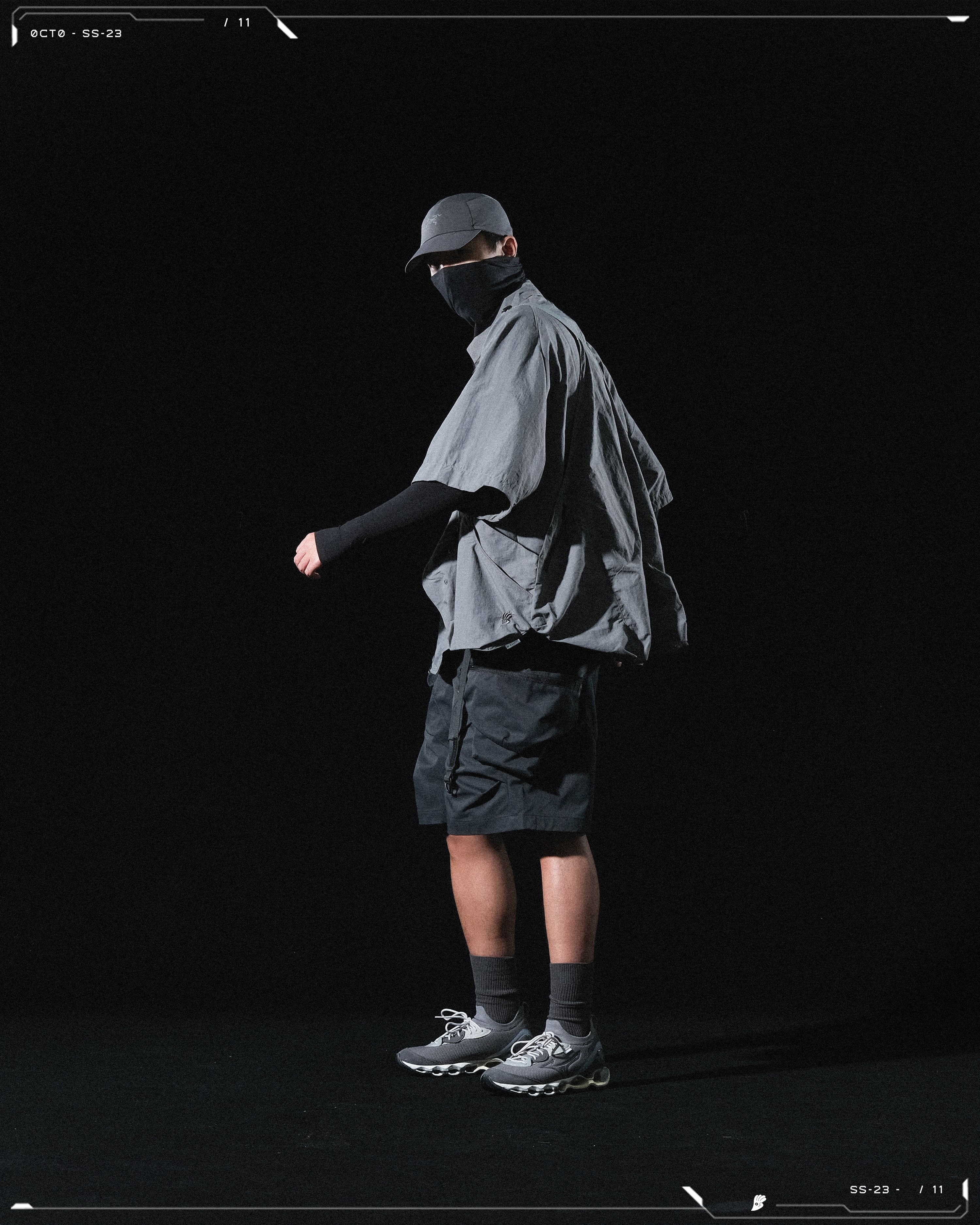SS23 / 11 —  S23-068 Hollow Pocket Shorts (Steel Blue)
