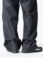 S26-SD3-P / Race Line Denim Pants (N-Black)