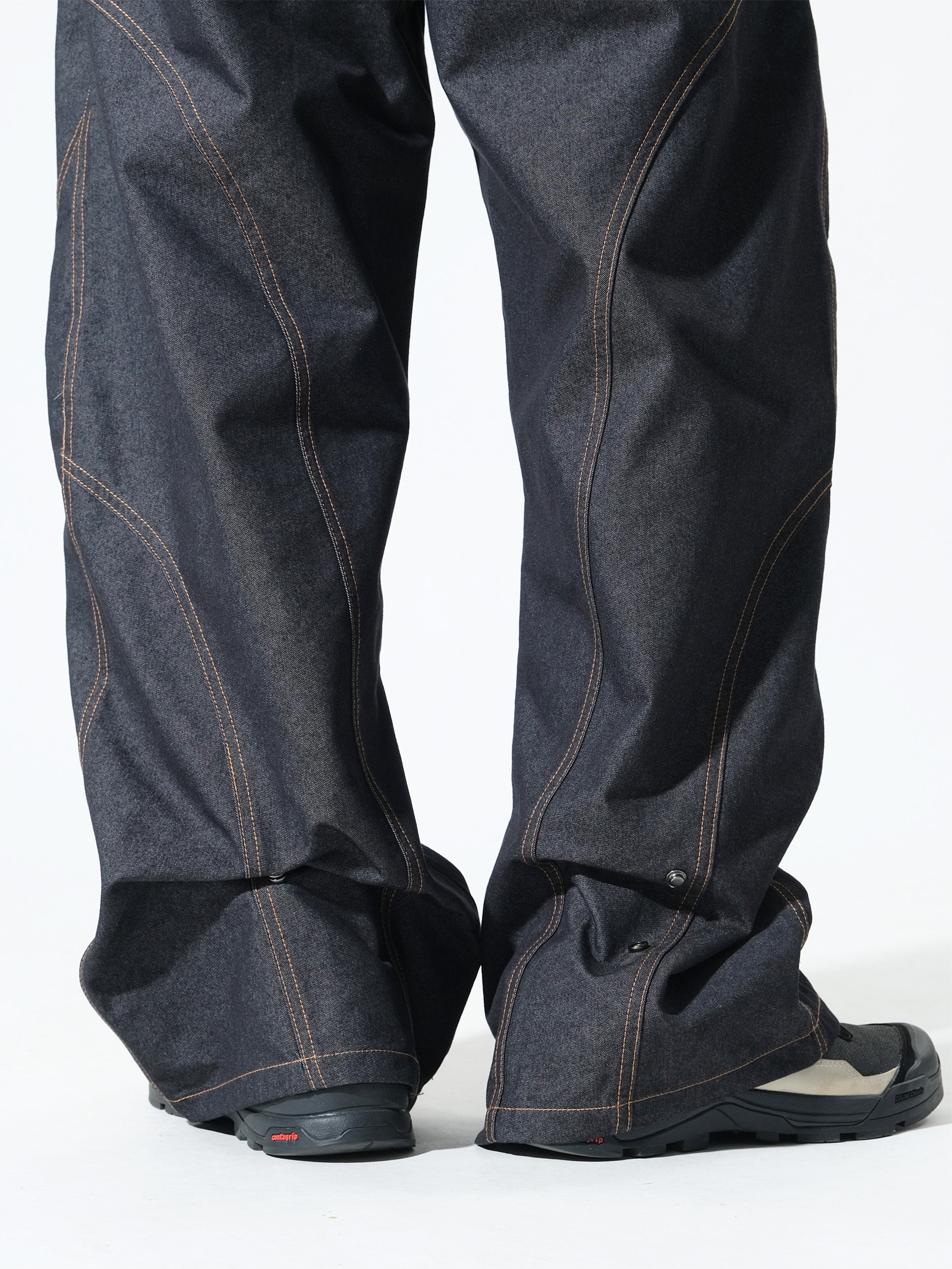 S26-SD3-P / Race Line Denim Pants (N-Black)