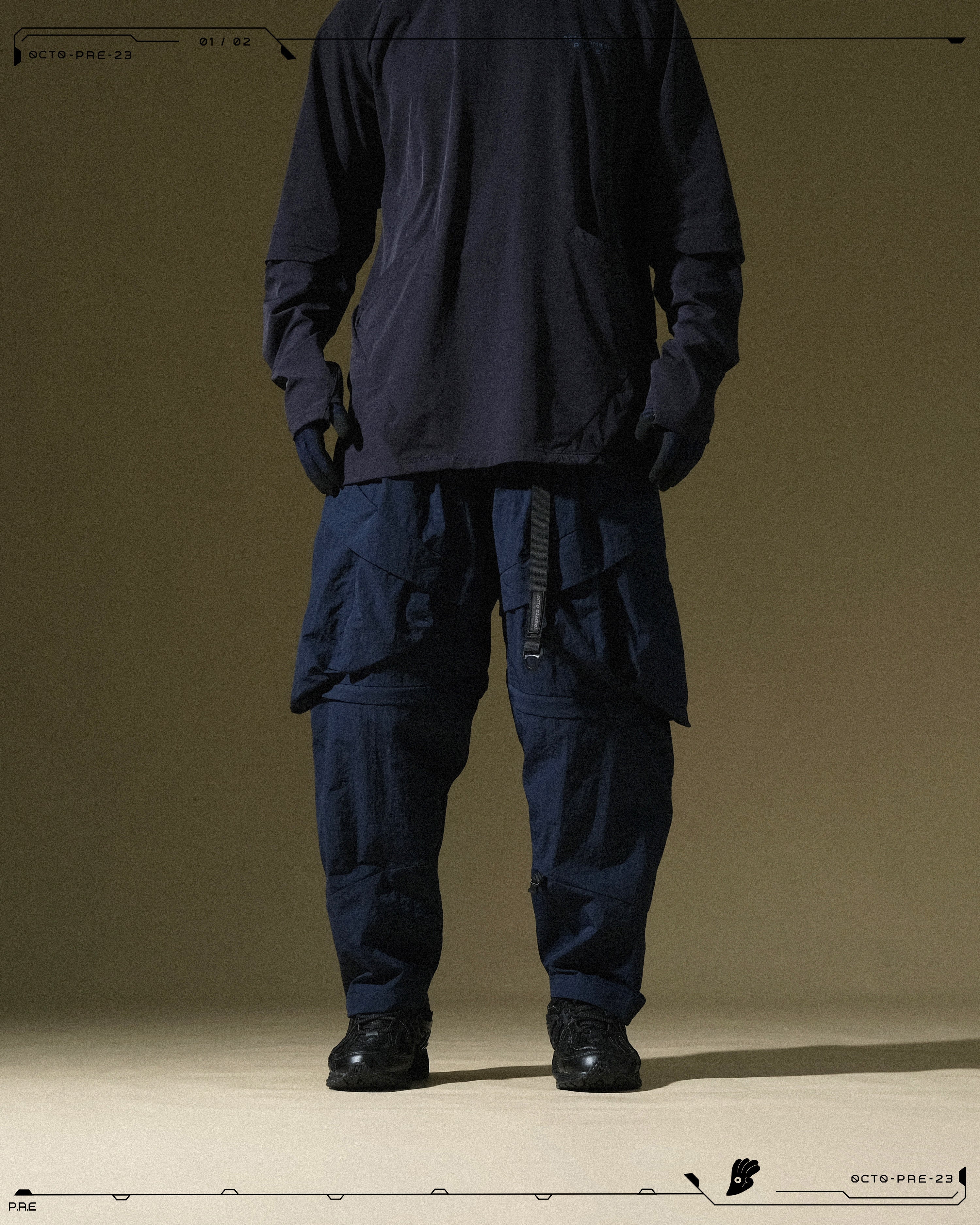 PRE - SEASON  —  PP23-021 Detachable Orb Pants  (Navy)