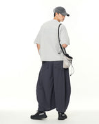 S26-PR-P2 / Light Grid Barrel Pants (N-Grey)