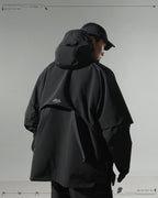 AW23 / 08 —J23-028  Radial Visor Windbreaker (Black)