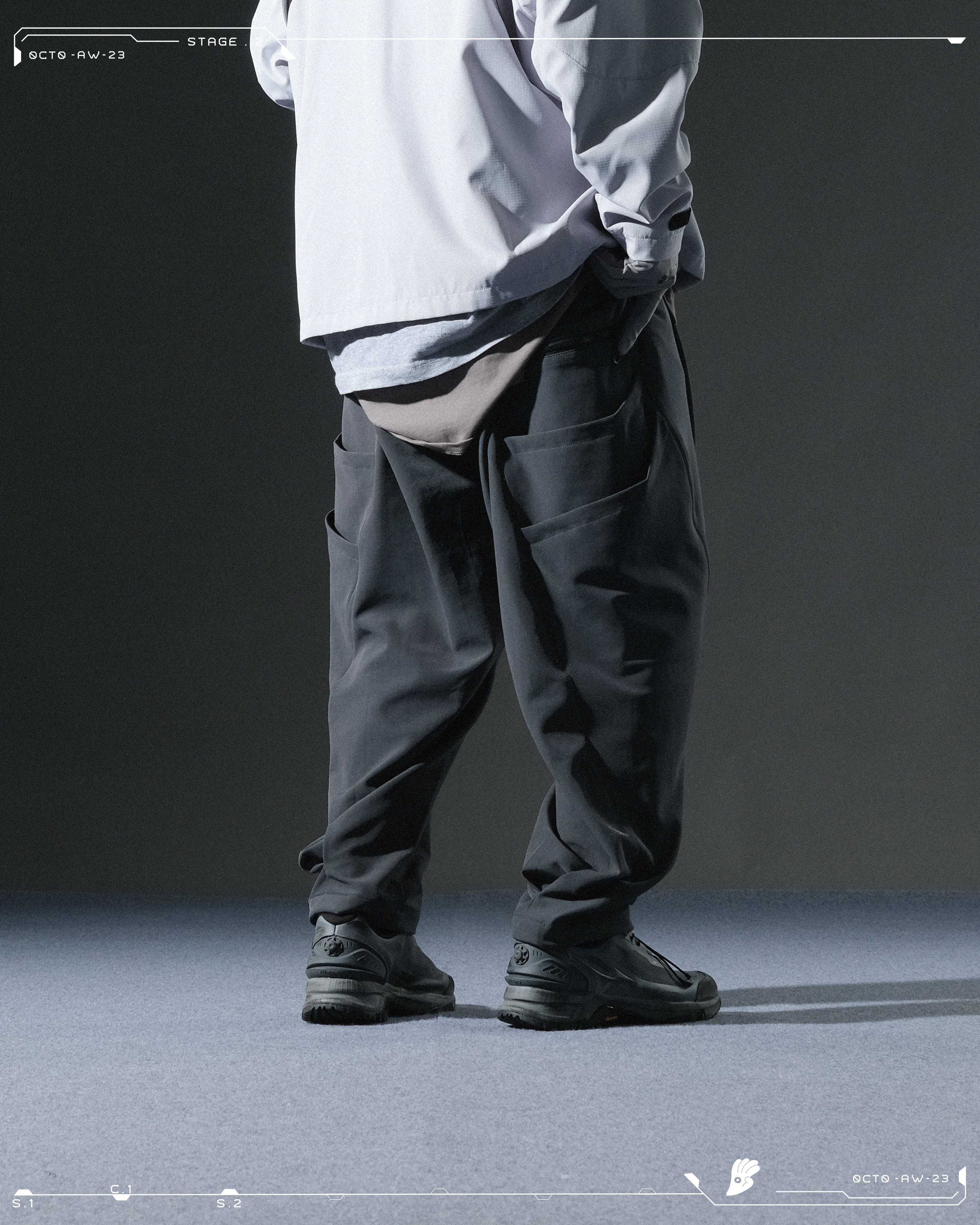 AW23 / 05 —  P23-131  Dexterous Orb Pants  (Dark Grey)
