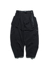 AW23 / 02 —  P23-130 Trapezoidal V-Shape Visor Arc Wide Pants  (Black)