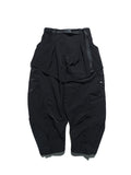 AW23 / 02 —  P23-130 Trapezoidal V-Shape Visor Arc Wide Pants  (Black)