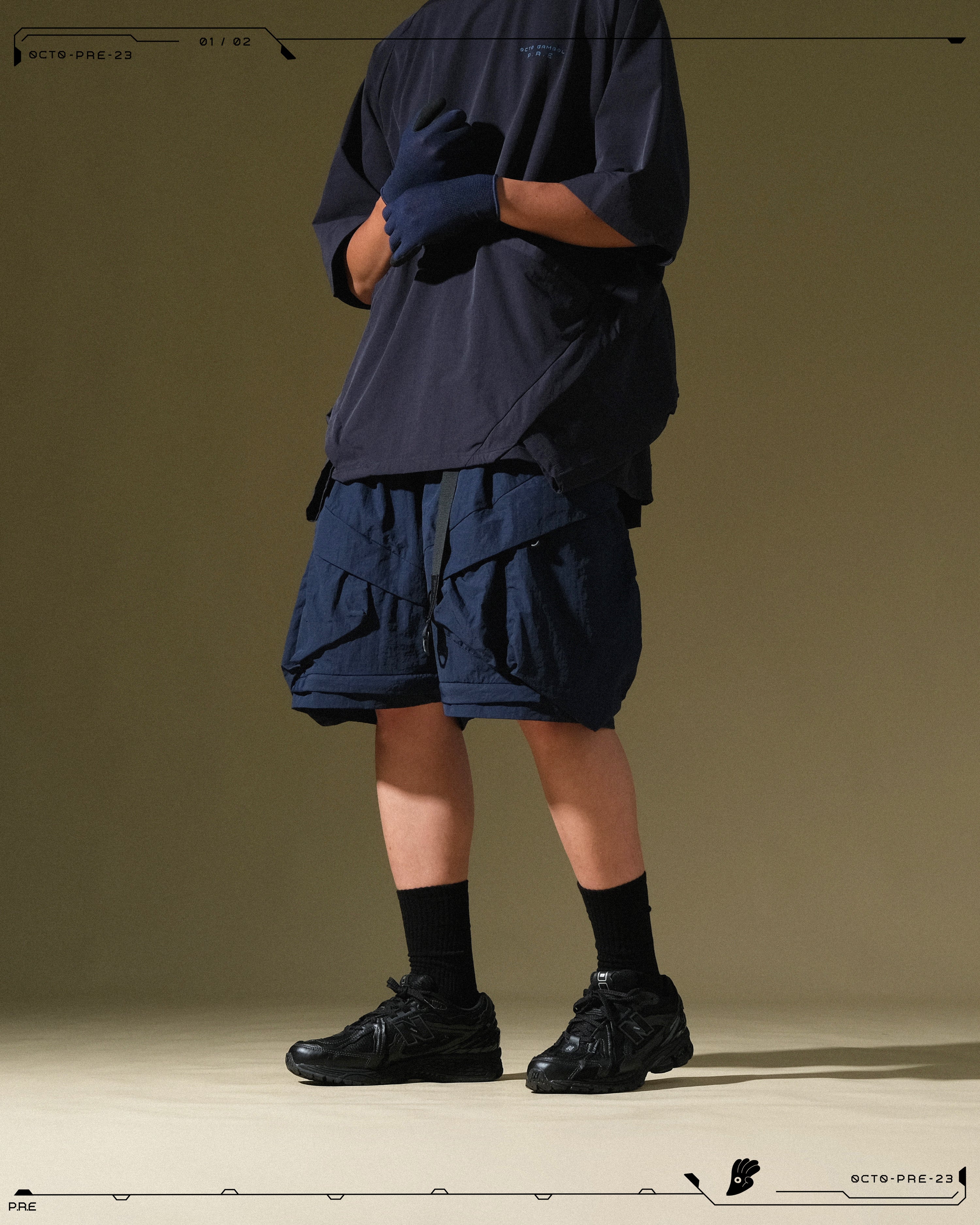 PRE - SEASON  —  PP23-021 Detachable Orb Pants  (Navy)