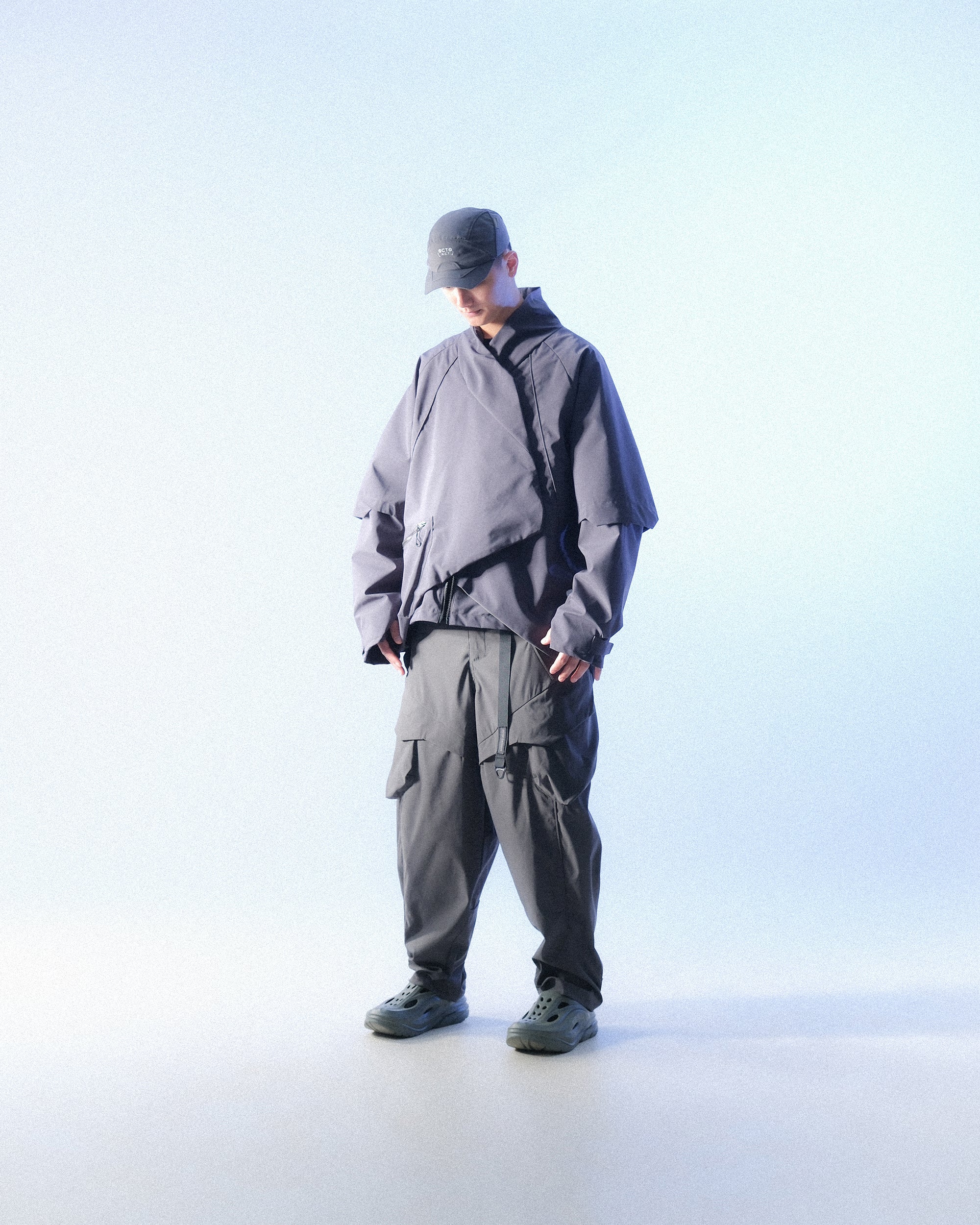 S1 A24-P-01  AngleCut Visor Camber cone Pants (Grey)