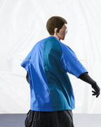 S24  / C-04-T   Dual Stitching Oversized T-shirt  (Aegean Blue)