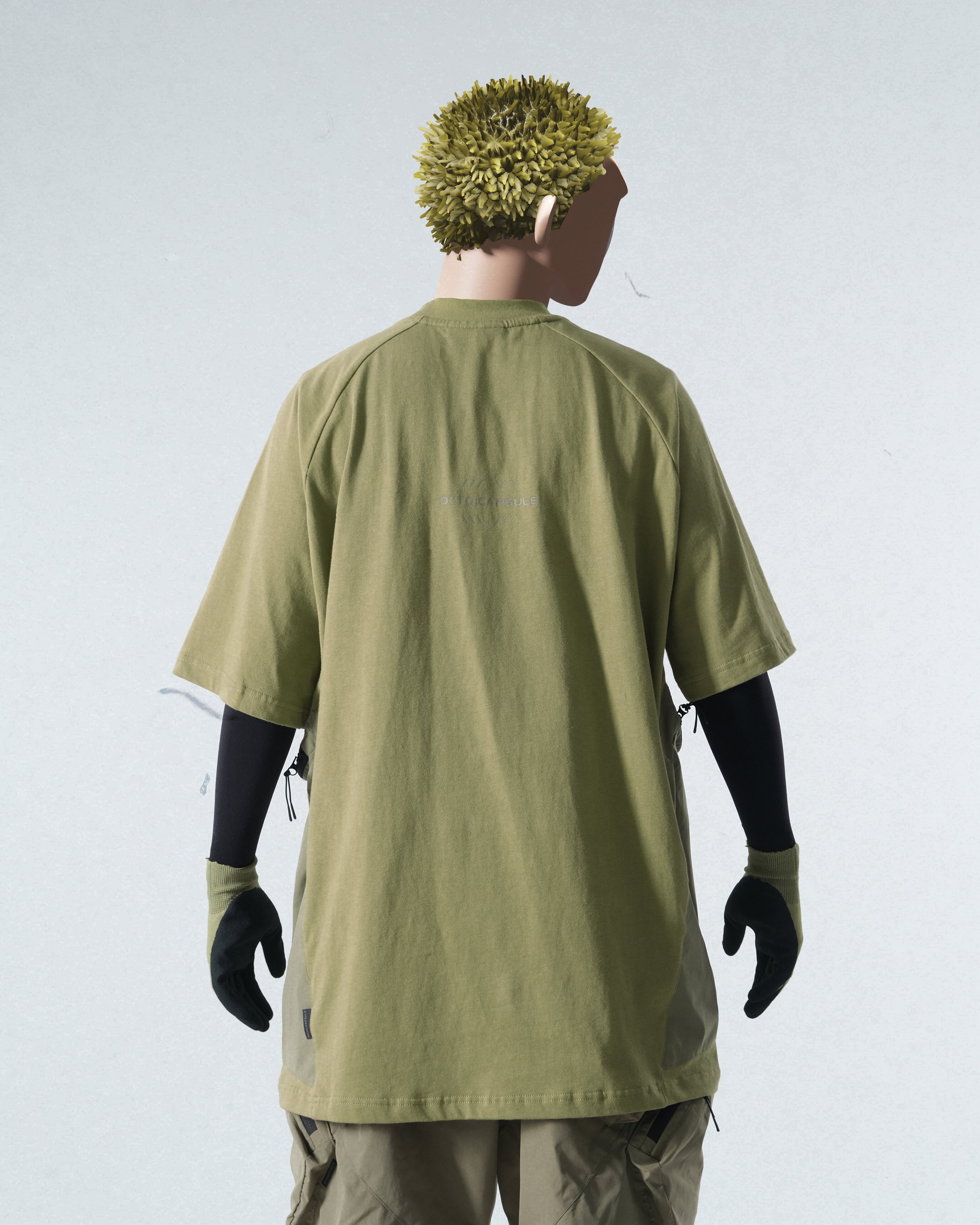 Capsule 03 / CST-119  Split T-shirt  (Green)